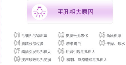 毛孔粗大原因